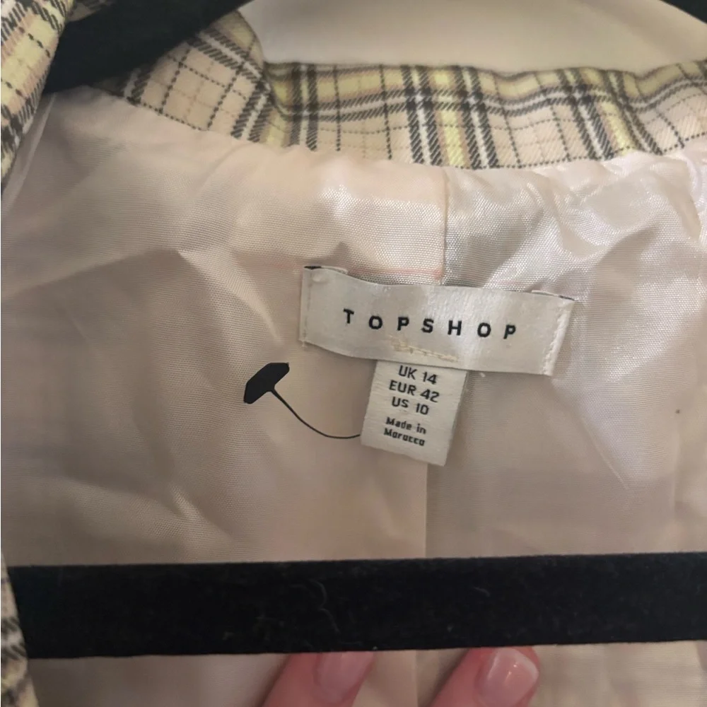 NWOT Topshop Plaid Blazer - Picture 6 of 8